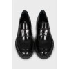 Leather loafers with signature logo