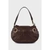 Brown quilted bag