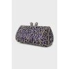 Clutch decorated with rhinestones