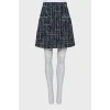 High waist tweed skirt
