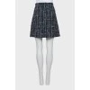High waist tweed skirt