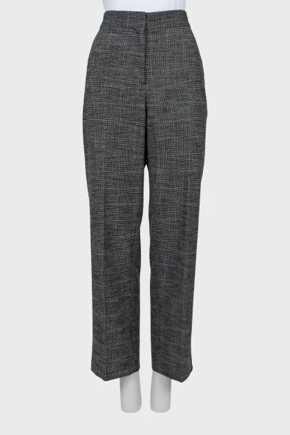 Gray trousers with small print