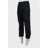 Men's black trousers with drawstrings