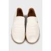 White leather shoes