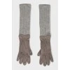 Combined gray gloves