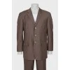Men's dark brown suit