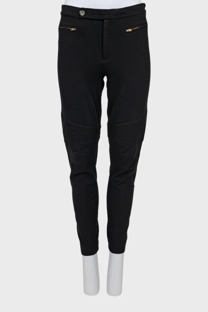 Black tapered trousers