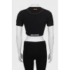 Sports black top with tag