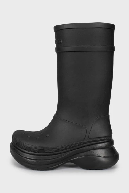 Rubber black boots