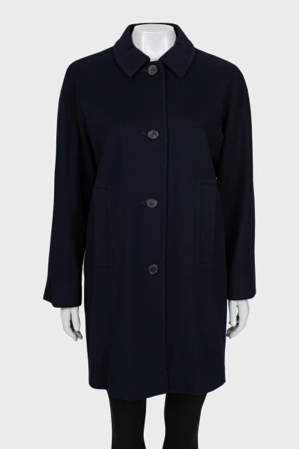 Blue cashmere coat