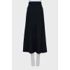Wool skirt with slits and tag