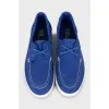 Men's blue moccasins