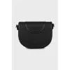 Leather crossbody bag with tag