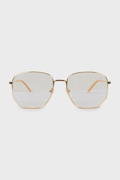 Golden glasses with diopters