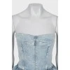 Denim top with frill