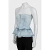Denim top with frill