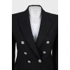 Wool jacket with silver buttons