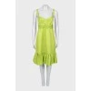 Light green sundress with frills at the bottom
