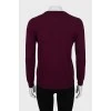 Burgundy jumper with embroidery