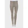 Suede trousers with elastic