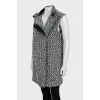 Tweed vest with zipper