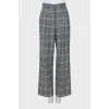 Checkered suit with palazzo pants