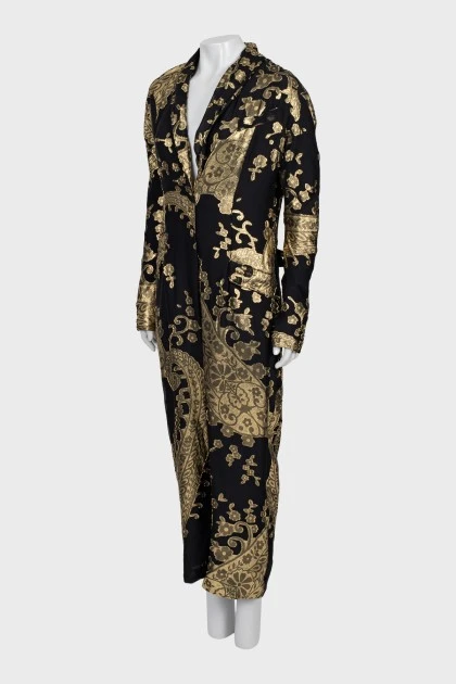 Jumpsuit with gold print