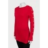 Red long sleeve with gold buttons
