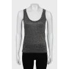 Silver slim fit tank