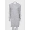 Knitted dress with short pile
