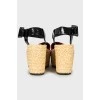 Sandals with woven soles