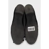 Suede moccasins with decoration