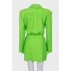 Light green dress with accent shoulders