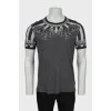 Men's straight-fit printed T-shirt