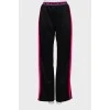 Straight-leg sports trousers with elastic