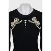Ribbed longsleeve decorated with pearls
