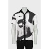 Men's printed shirt with tag