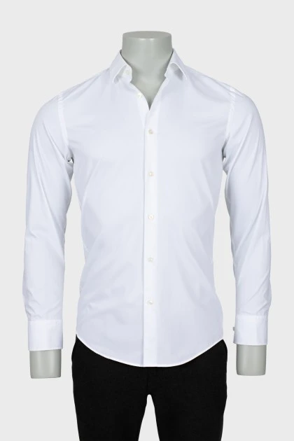 Men's white fitted shirt