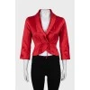 Red cropped jacket