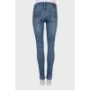 Mid-rise blue skinny jeans