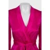 Pink printed silk dress