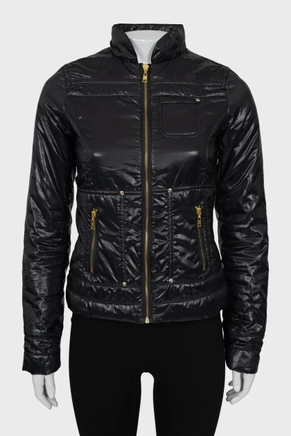 Fitted jacket with gold hardware