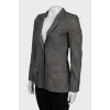 Fitted jacket in wool and silk