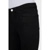 High-waisted black skinny jeans