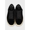 Black velor sneakers