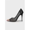 Mesh pointed toe shoes