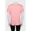 Pink T-shirt decorated with sequins