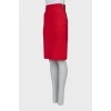 Red skirt with raised seams