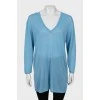 Blue cashmere pullover