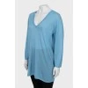 Blue cashmere pullover